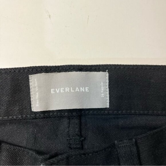 Everlane High Rise Slim Straight Black Jeans, Size 26 - Picture 8 of 12